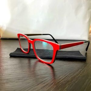 GOLD & WOOD EYEPIECES red wooden glasses